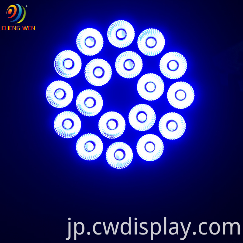 18pcs Waterproof Flat Led Par Light